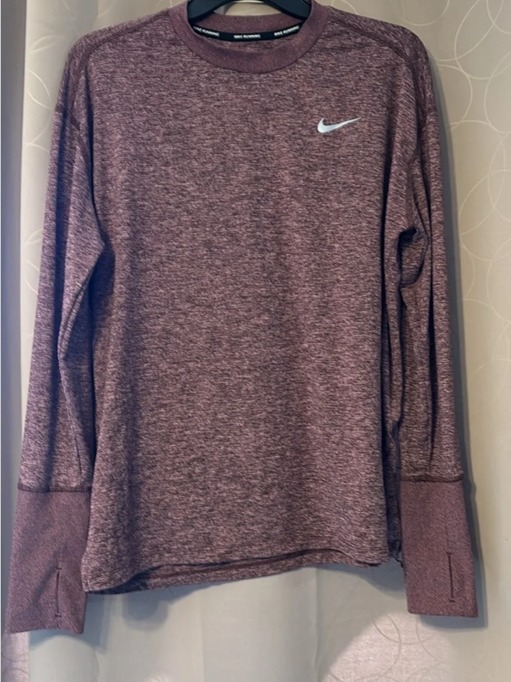Nike Long Sleeve Dri-FIT Top - Maroon Heather